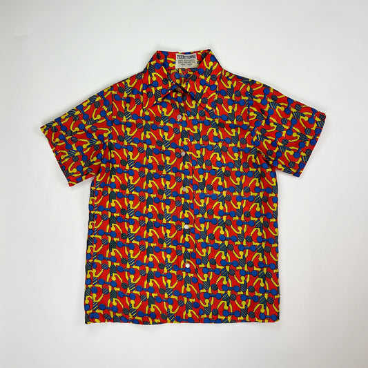 1970's Abstract Button Up