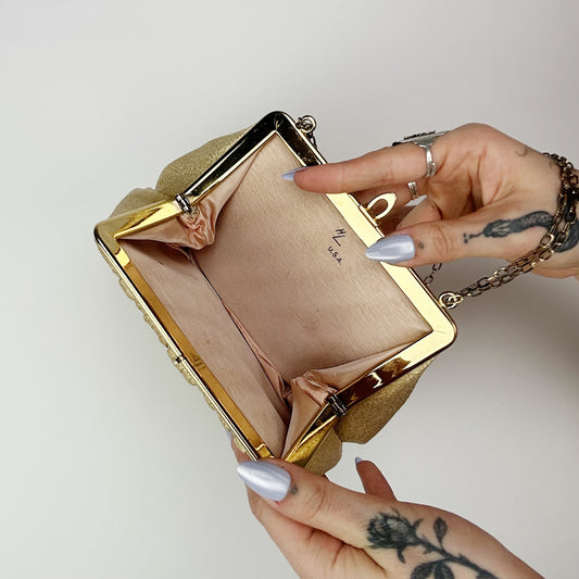1960's Metallic Gold Purse