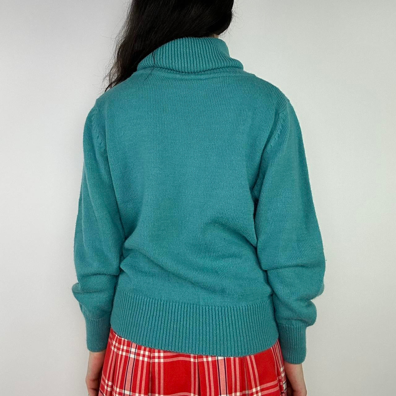 1980's Teal Knit