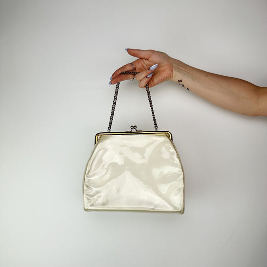 1960's Pearlescent Clear Purse