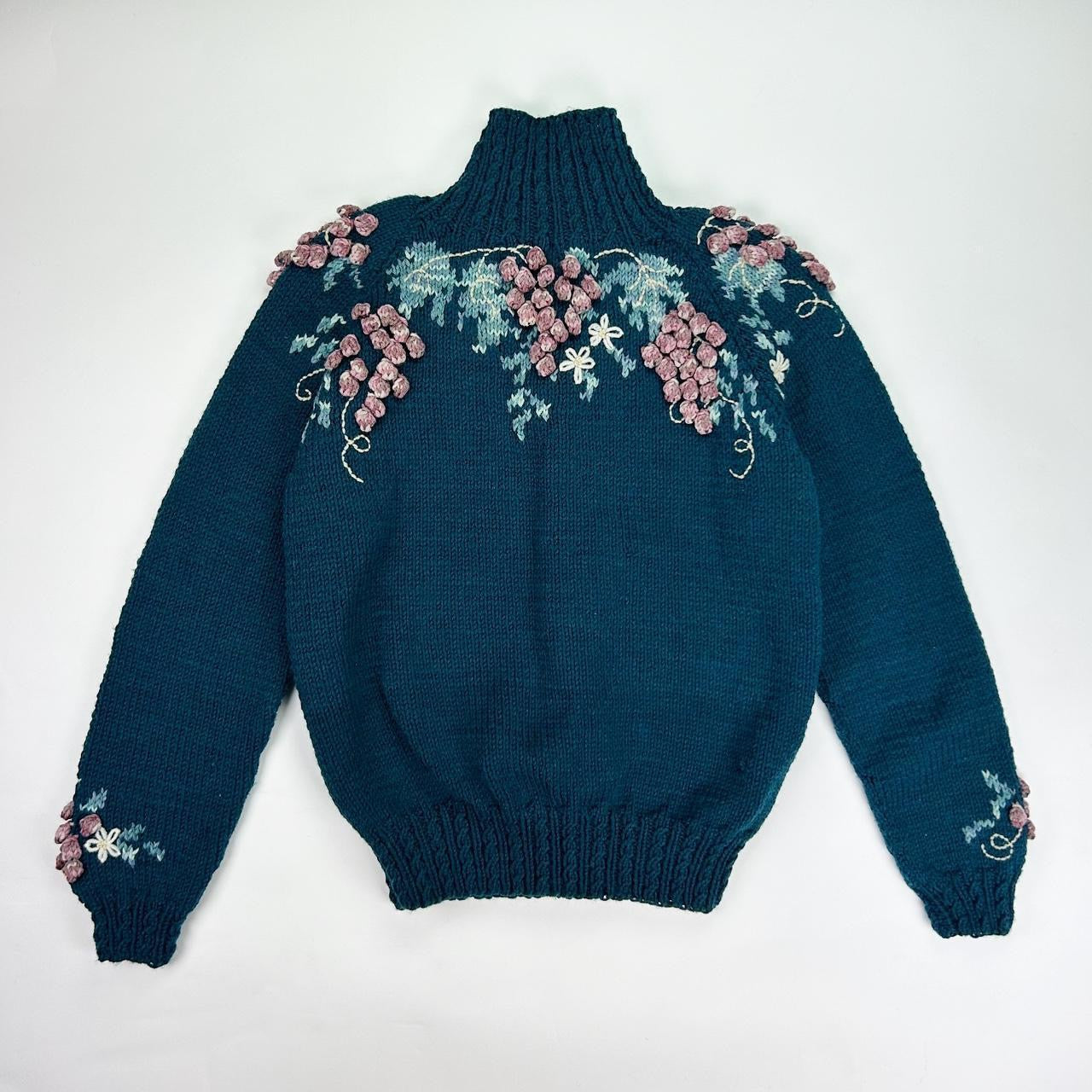 1970's Hand Knit Grape Vine