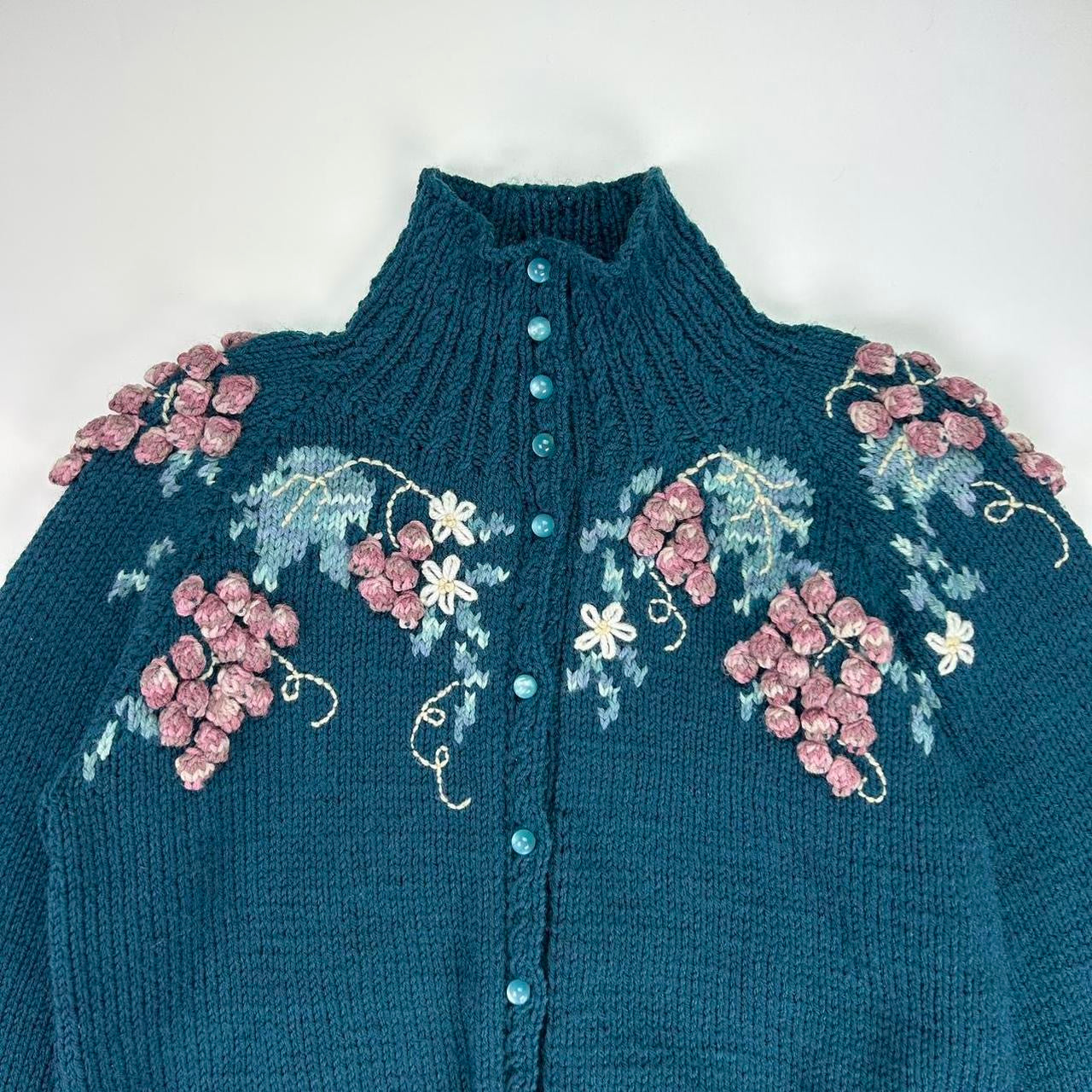 1970's Hand Knit Grape Vine