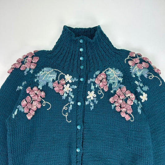 1970's Hand Knit Grape Vine
