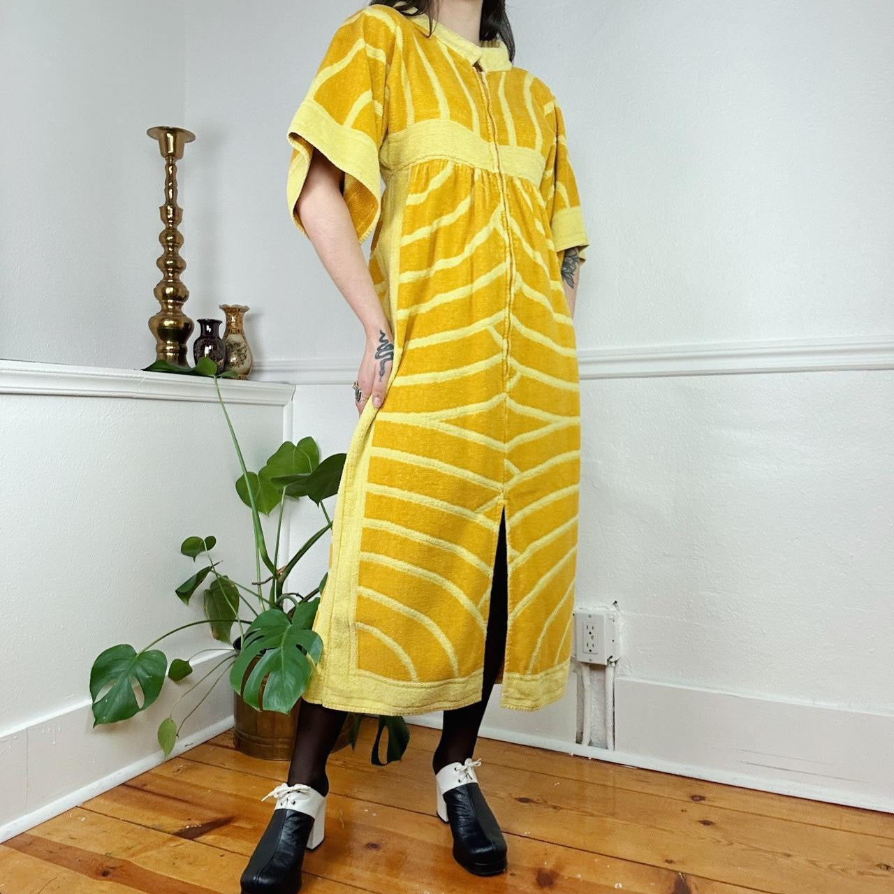 1970's Sunny Towel Maxi