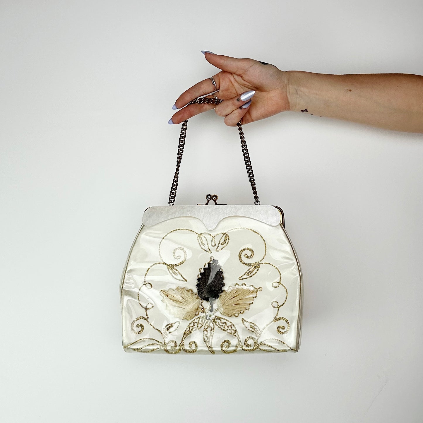 1960's Pearlescent Clear Purse