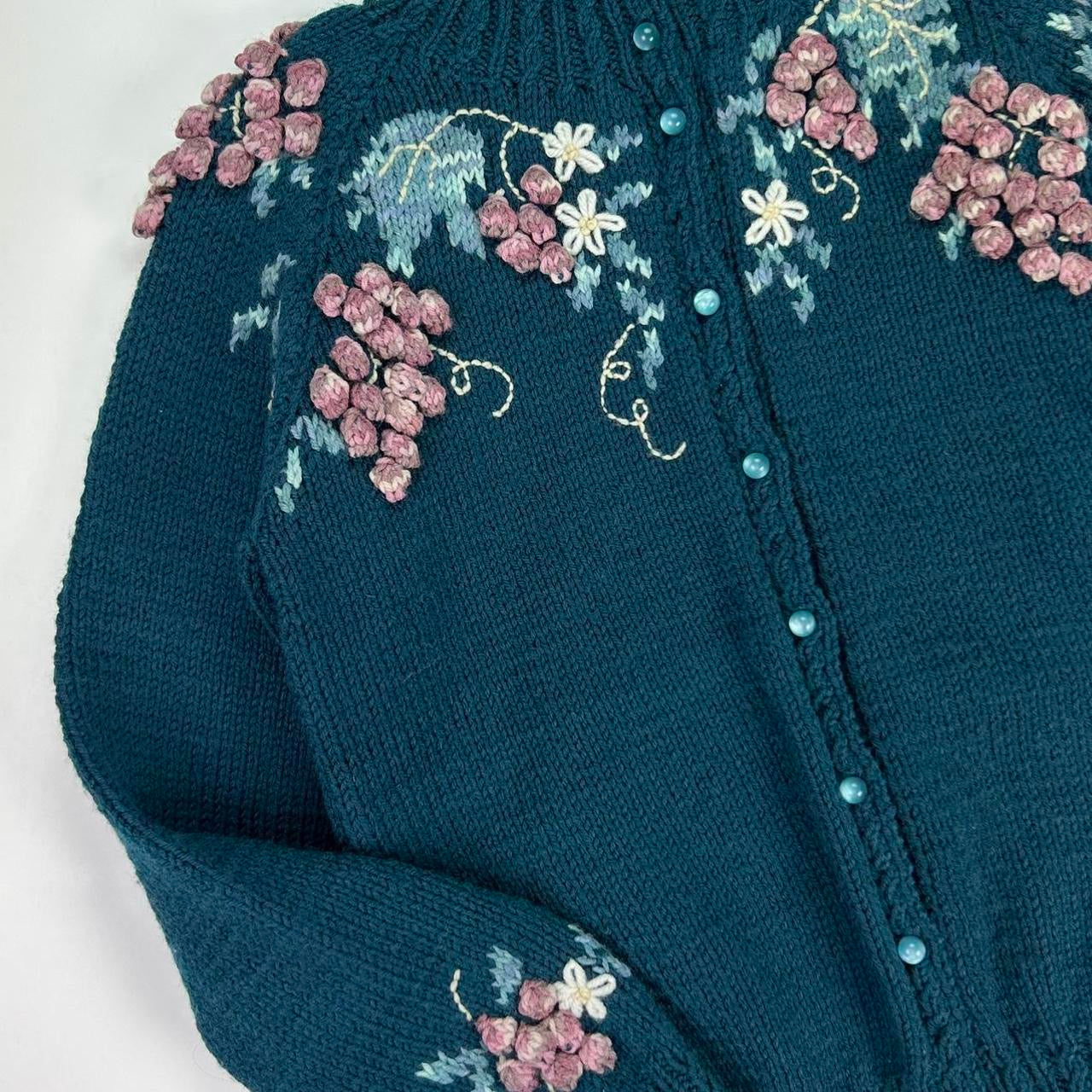 1970's Hand Knit Grape Vine