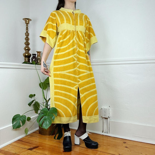 1970's Sunny Towel Maxi