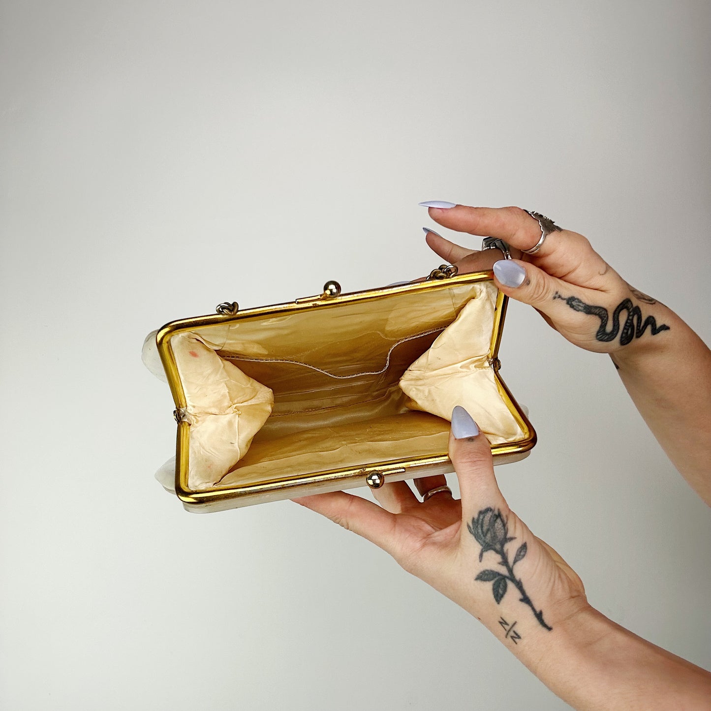 1960's Pearlescent Clear Purse