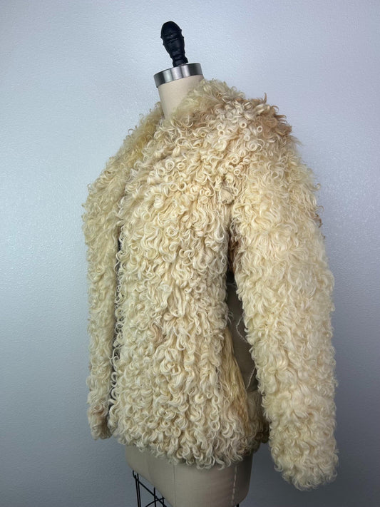1970's Mongolian Lamb Fur Coat