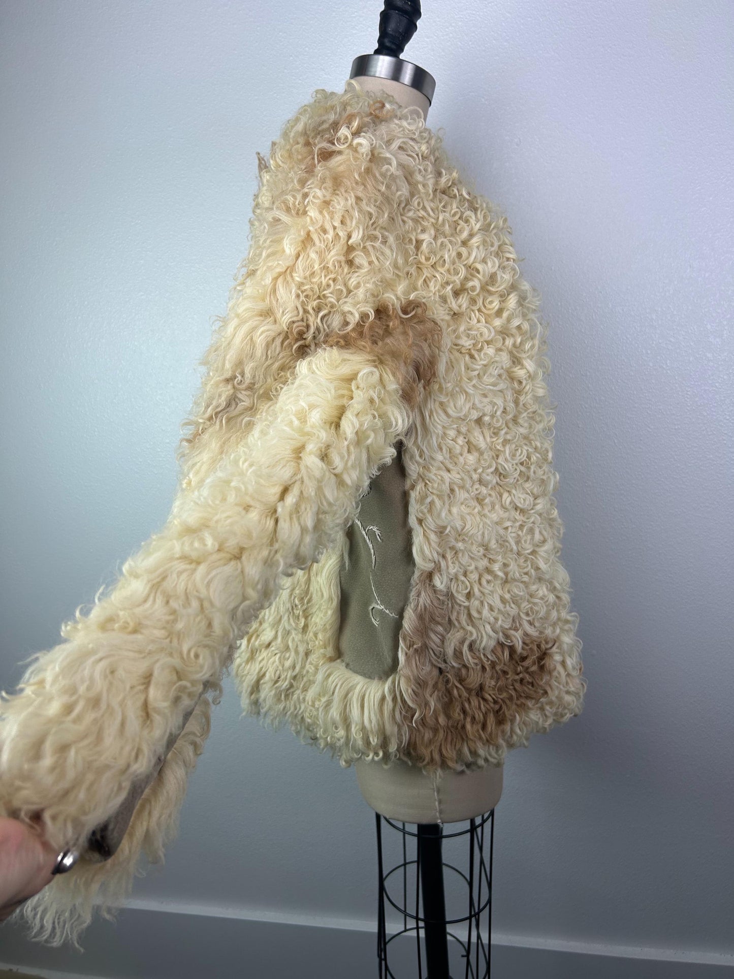 1970's Mongolian Lamb Fur Coat