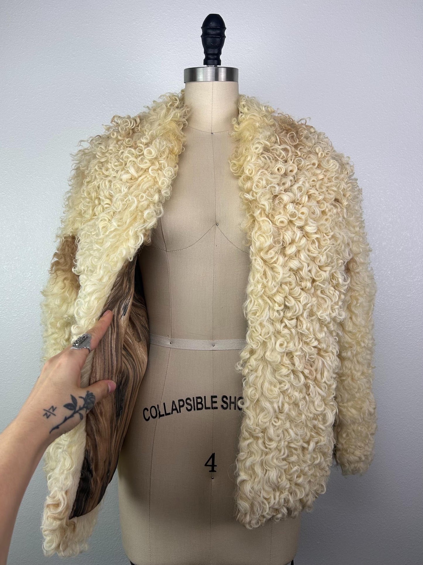 1970's Mongolian Lamb Fur Coat